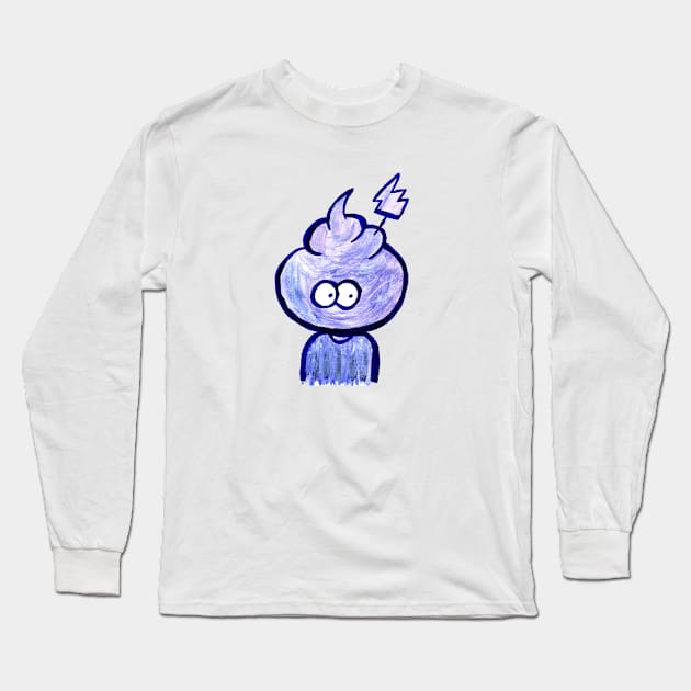 Poopy Purple Long Sleeve T-Shirt by hsf